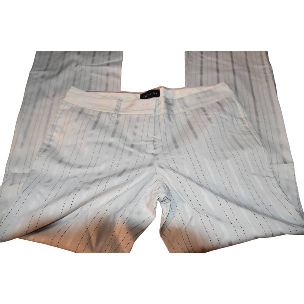 The Limited, Drew Fit, Gray, Silver Black Pin Stripe, Size 4, NWOT